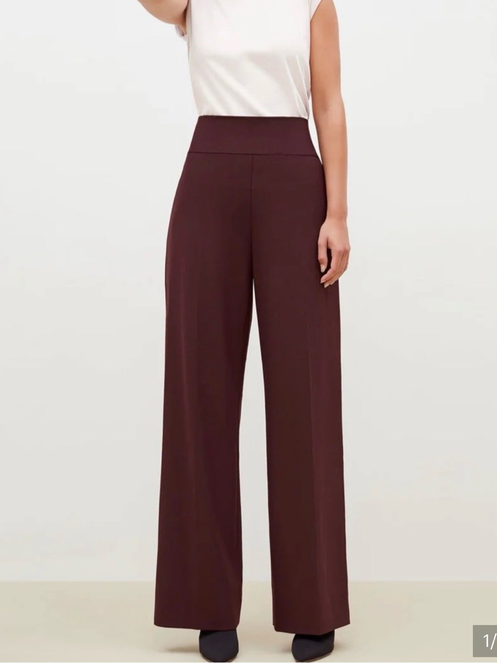 MM Lafleur Hadley Wide-Leg High-Waist Pants - Rust